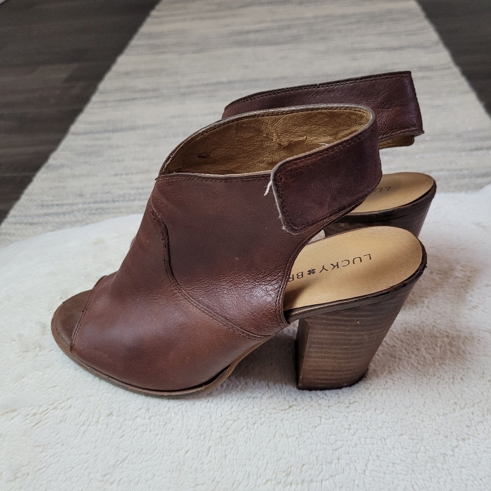 Lucky Brand Lizet brown leather heels - Picture 13 of 14